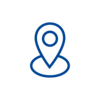 Ein Icon symbolisiert mit einer Pinnnadel in der Mitte eine Standortbestimmung.