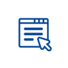 Ein Icon symbolisiert mit einem Mauszeiger und einem Formular das Thema Registrierung beziehungsweise Anmeldung.